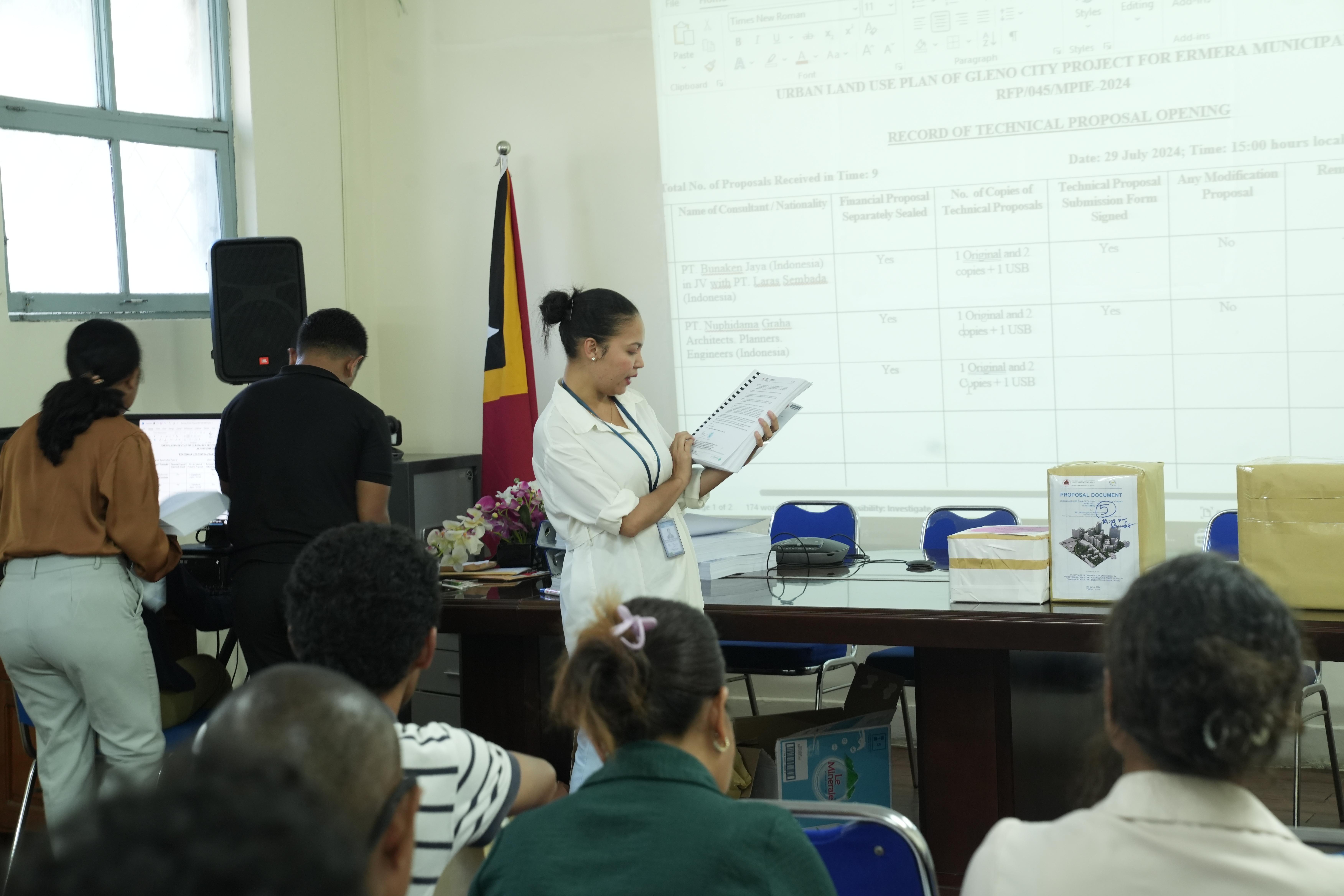 Bid Submission for Urban Land Use Plan of Gleno city project for Ermera Municipality -  RFP/045/MPIE-2024